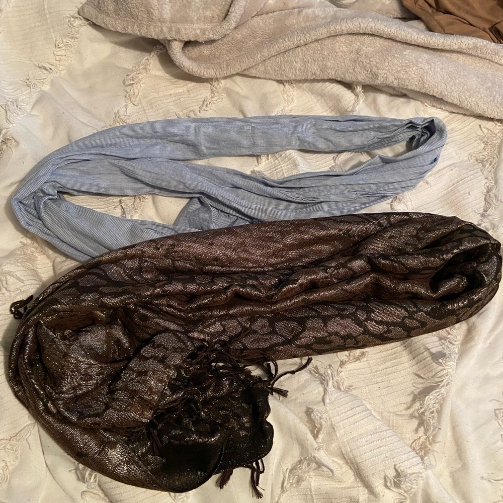 multicolored scarves